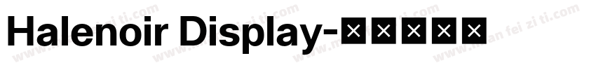 Halenoir Display字体转换